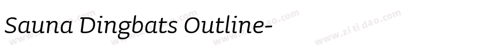 Sauna Dingbats Outline字体转换
